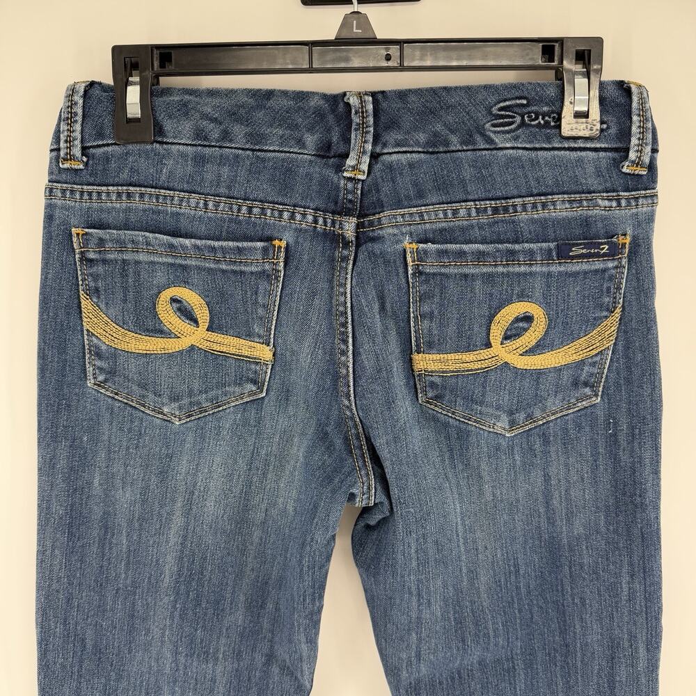 Seven7 Jeans Womens Size 28 Blue Bootcut Low Rise Stretch Denim - Picture 7 of 8
